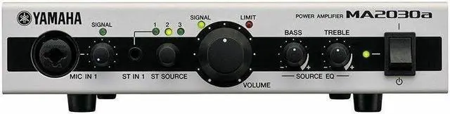 Alt view image 10 of 15 - Yamaha Mixer AMP With 3 Stereo Inputs and 2 Microphone Inputs MA2030A