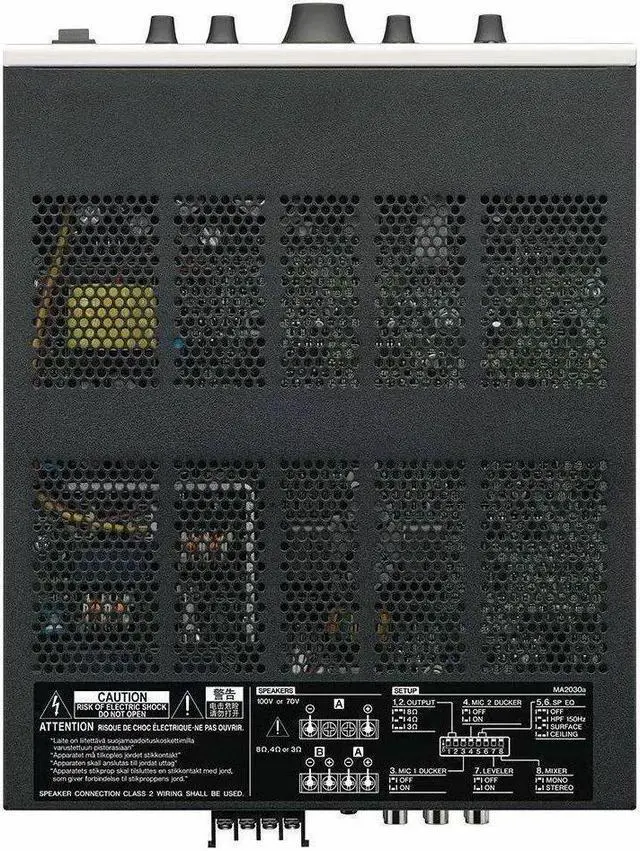 Alt view image 13 of 15 - Yamaha Mixer AMP With 3 Stereo Inputs and 2 Microphone Inputs MA2030A