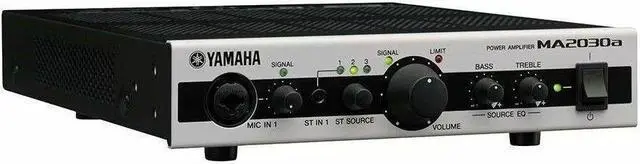 Alt view image 14 of 15 - Yamaha Mixer AMP With 3 Stereo Inputs and 2 Microphone Inputs MA2030A