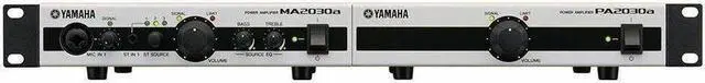 Alt view image 15 of 15 - Yamaha Mixer AMP With 3 Stereo Inputs and 2 Microphone Inputs MA2030A