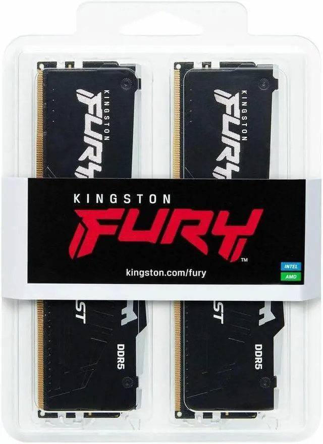 Alt view image 9 of 18 - Kingston Fury Beast RGB 32GB (2x16GB) 6400MT/s DDR5 CL32 Desktop Memory | AMD Expo | Plug N Play | Kit of 2 | KF564C32BBEAK2-32