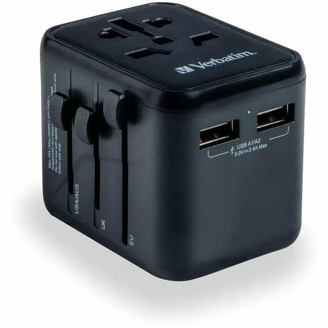 Main image of Verbatim Universal Travel Adapter with 2 x USB-A 12W(49543)