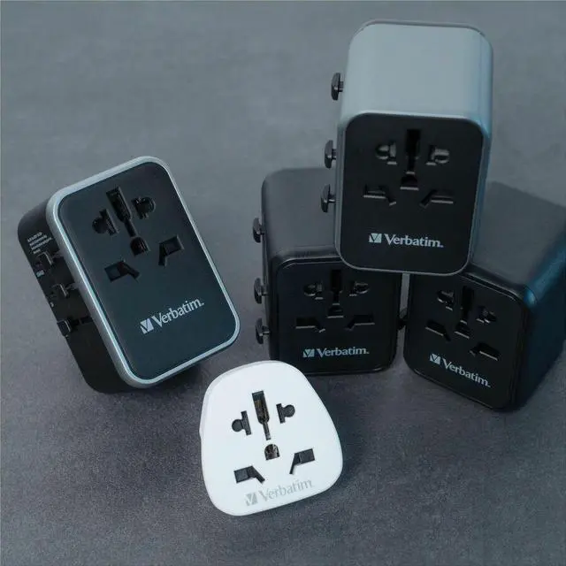 Alt view image 4 of 8 - Verbatim Universal Travel Adapter with 2 x USB-A 12W(49543)