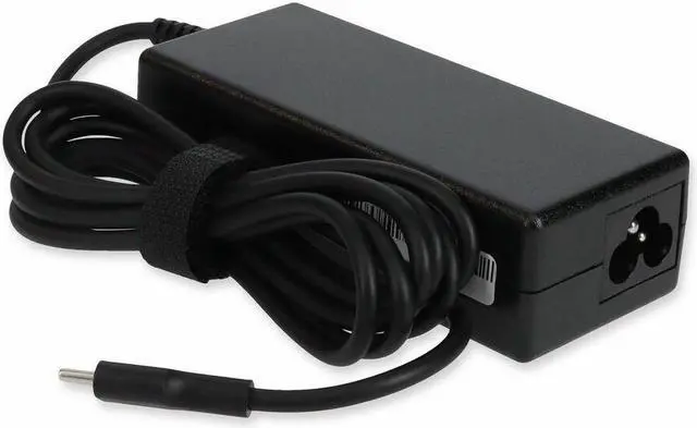 Alt view image 2 of 8 - AddOn HP 1P3K6UT#ABA Compatible 65W 20V at 3.25A USB-C Laptop Power Adapter and Cable - 65 W - 20 V DC Output - 3.25 A - Black - 1