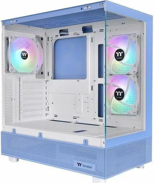 Alt view image 8 of 18 - Thermaltake View 270 Plus TG ARGB Hydrangea Blue Mid Tower E-ATX Case 3x120mm ARGB Fans Included; Support Up to 360mm Radiator Front & Side Dual Tempered Glass Panel CA-1Y7-00MFWN-01