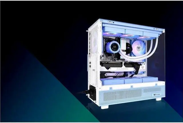 Alt view image 11 of 18 - Thermaltake View 270 Plus TG ARGB Hydrangea Blue Mid Tower E-ATX Case 3x120mm ARGB Fans Included; Support Up to 360mm Radiator Front & Side Dual Tempered Glass Panel CA-1Y7-00MFWN-01
