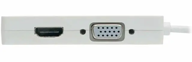 Alt view image 4 of 6 - Eaton Tripp Lite Series USB-C Multiport Adapter (M/3xF) - 4K 60 Hz HDMI, 1080p VGA + DVI Ports, White - 1 x USB 3.2 (Gen 1) Type C - Male - 1 x DVI-D (Dual-Link) Digital Video - Female, 1 x 15-Pin HD-