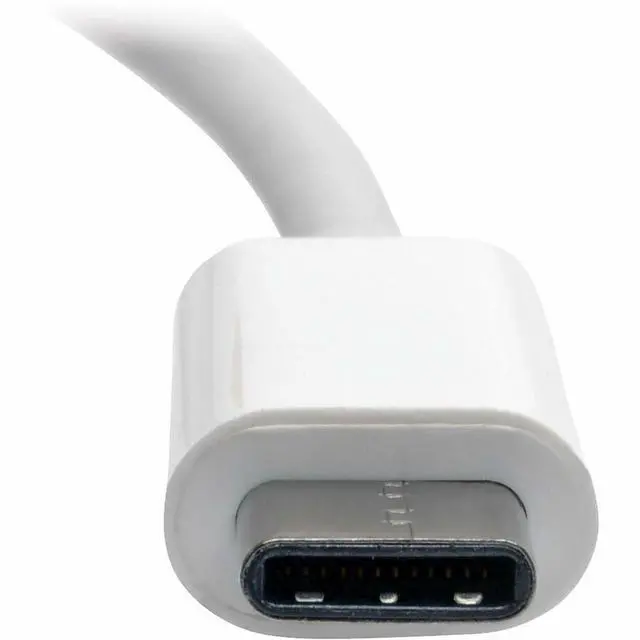 Alt view image 5 of 6 - Eaton Tripp Lite Series USB-C Multiport Adapter (M/3xF) - 4K 60 Hz HDMI, 1080p VGA + DVI Ports, White - 1 x USB 3.2 (Gen 1) Type C - Male - 1 x DVI-D (Dual-Link) Digital Video - Female, 1 x 15-Pin HD-