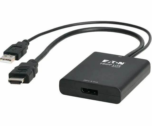Alt view image 5 of 7 - Eaton Tripp Lite Series 8K HDMI to DisplayPort Active Converter (M/F) with USB Power, 1 ft. (0.3 m)
