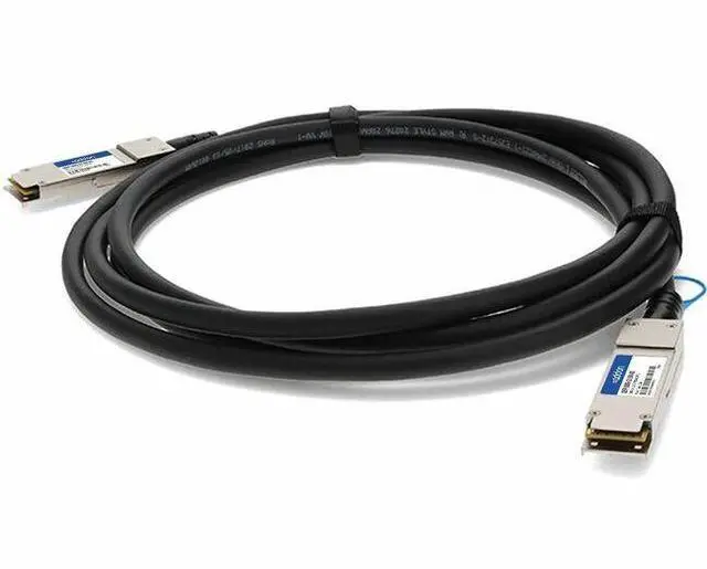 Alt view image 5 of 12 - Add-on QSFP-100G-CU5M-AO 5 m TAA Compliant 100Gbase-CU QSFP28 Direct Attach Cable