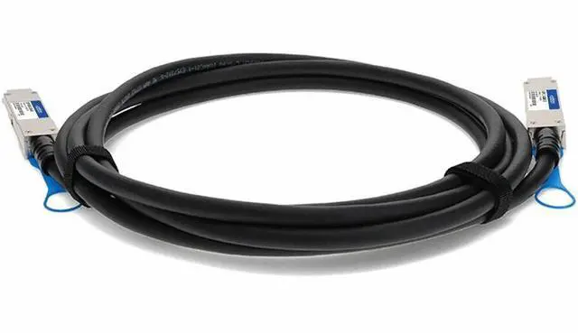Alt view image 8 of 12 - Add-on QSFP-100G-CU5M-AO 5 m TAA Compliant 100Gbase-CU QSFP28 Direct Attach Cable