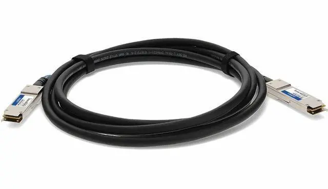 Alt view image 10 of 12 - Add-on QSFP-100G-CU5M-AO 5 m TAA Compliant 100Gbase-CU QSFP28 Direct Attach Cable
