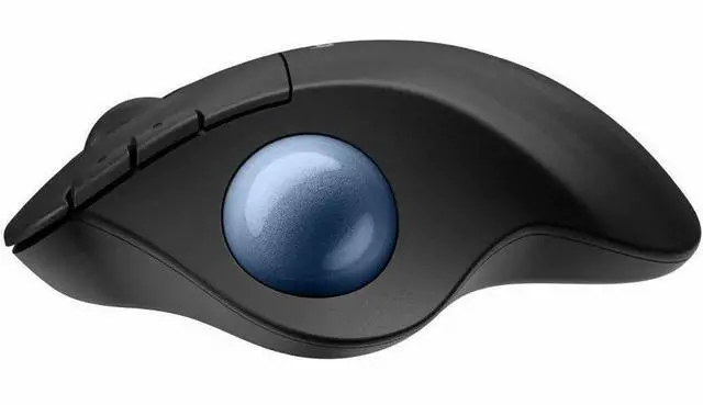 Alt view image 2 of 7 - Logitech ERGO M575s Black + Blue Ball Wireless TrackBall Wireless Trackball (Black+Blue Ball)