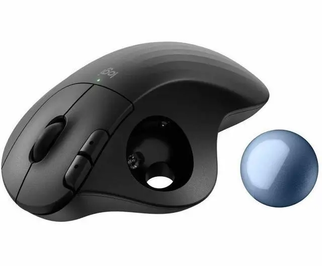 Alt view image 4 of 7 - Logitech ERGO M575s Black + Blue Ball Wireless TrackBall Wireless Trackball (Black+Blue Ball)
