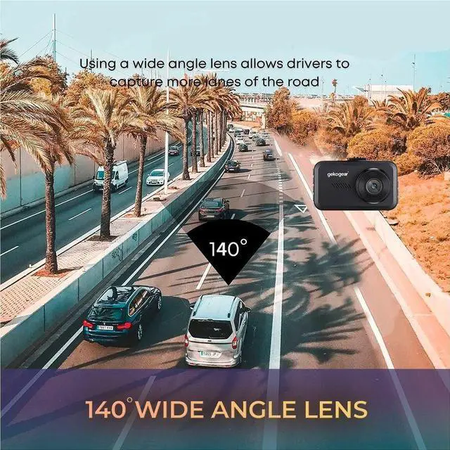 Alt view image 4 of 16 - GekoGear Orbit D111 1080P HD Dash Cam - 3" Screen - Dashboard - Wired - 1920 x 1080 Video - CMOS