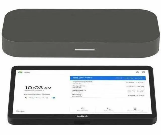 Main image of Logitech Tap + CTL Meet Compute Base Bundle for Google Meet Rooms - For Video Conferencing, Meeting Room - 1280 x 800 Video (Live) - WXGAHDMI In - 2 x HDMI Out - USB