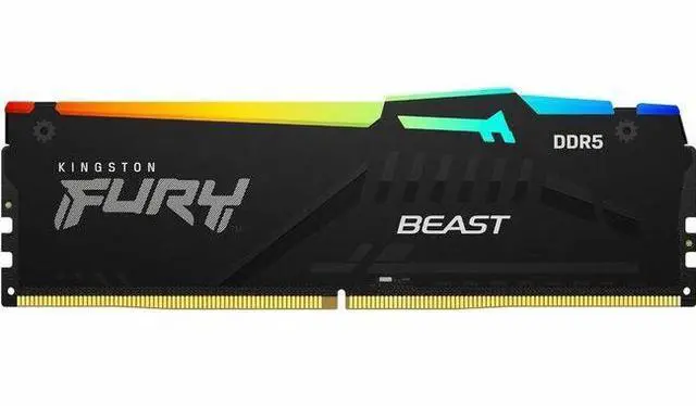 Alt view image 3 of 3 - Kingston 64GB 5200MT/s DDR5 CL40 DIMM (Kit of 4) FURY Beast RGB XMP