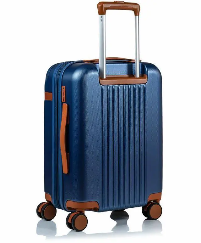 Alt view image 7 of 14 - CHAMPS Vintage Collection - Hardside Carry-on - Navy - Durable Expandable Hardside 20in. Carry-on - Lightweight Polycarbonate with TSA Lock - 360-Degree Wheels and USB-Charging port for Charging on-th