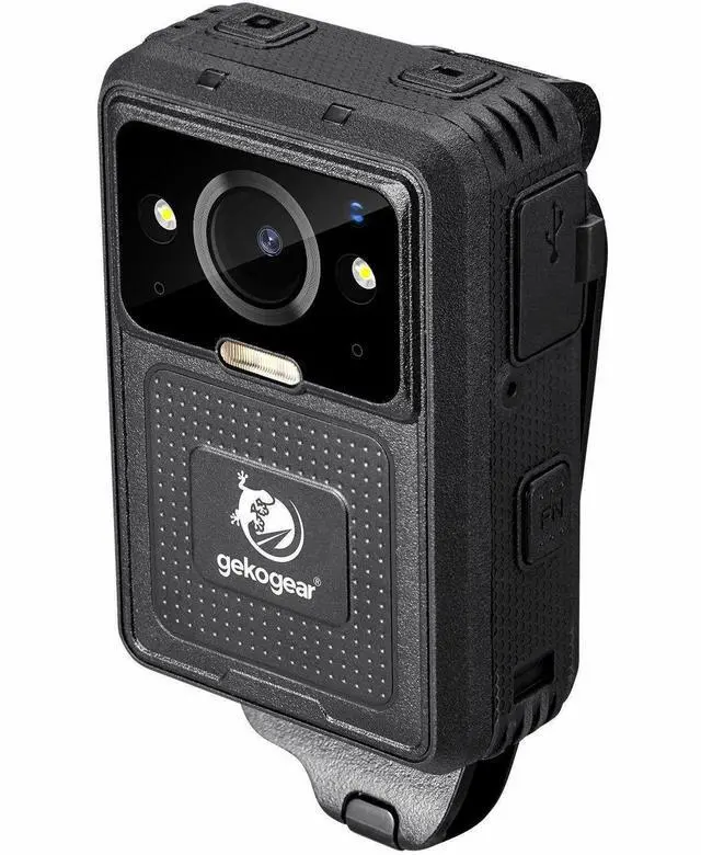 Alt view image 3 of 9 - GekoGear AEGIS 400 Digital Camcorder - 2" LCD Screen - 4K - Black - 32 Megapixel Image - H.264, H.265, MP4 - 128 GB Flash Memory - Bluetooth, IR LED, Microphone - USB - GPS - Wireless LAN - Weara