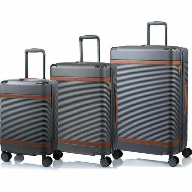 Main image of CHAMPS Vintage III Collection 3-piece Hardside Luggage set Grey S1033GREY