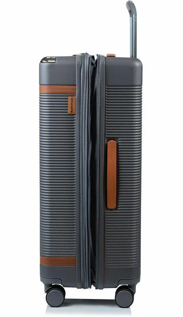 Alt view image 5 of 15 - CHAMPS Vintage III Collection 3-piece Hardside Luggage set Grey S1033GREY