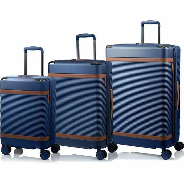 Main image of CHAMPS Vintage III Collection 3-piece Hardside Luggage set Navy S1033NAVY