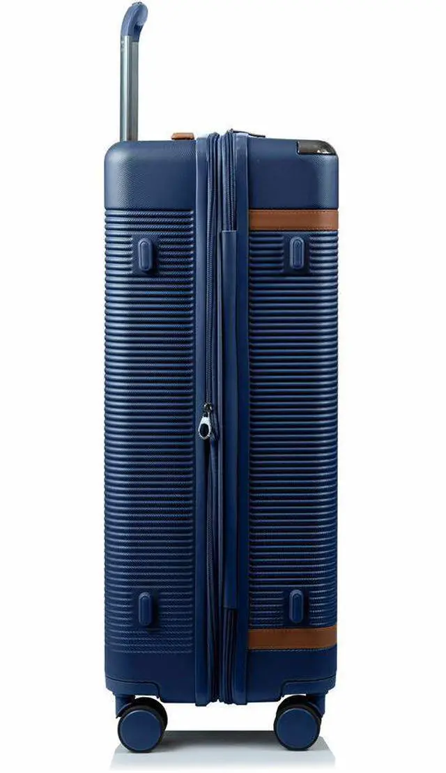 Alt view image 3 of 15 - CHAMPS Vintage III Collection 3-piece Hardside Luggage set Navy S1033NAVY