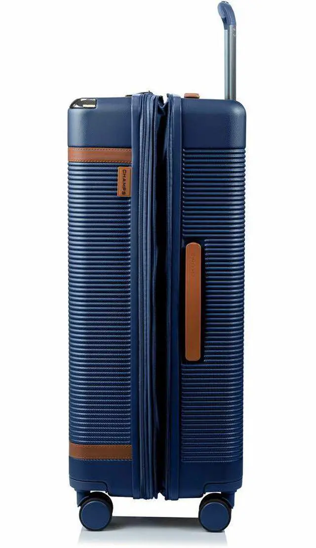 Alt view image 7 of 15 - CHAMPS Vintage III Collection 3-piece Hardside Luggage set Navy S1033NAVY