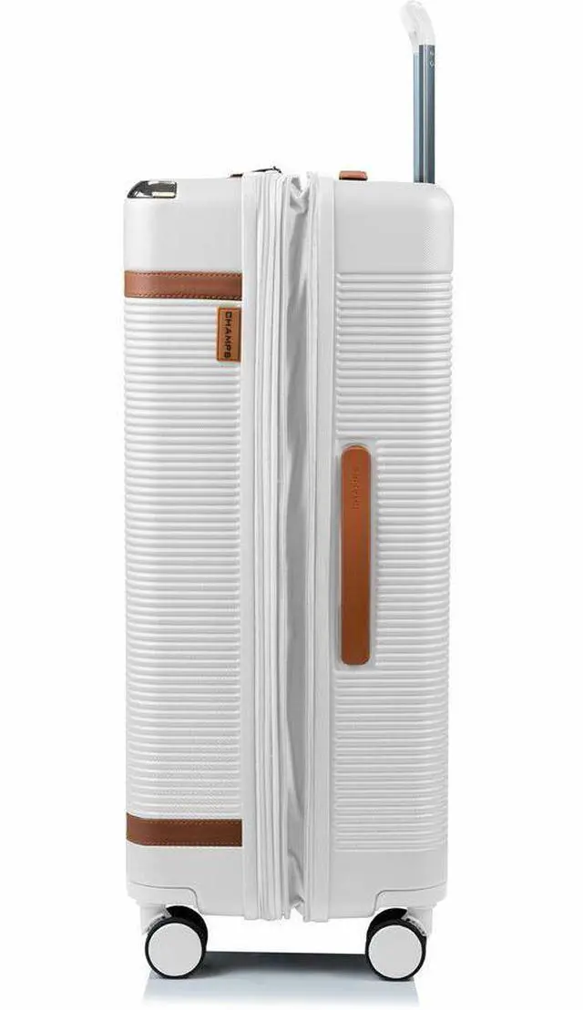 Alt view image 4 of 14 - CHAMPS Vintage III Collection 3-piece Hardside Luggage set Ivory S1033IVORY