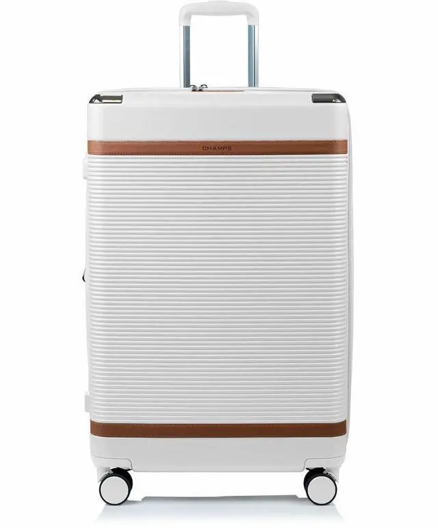 Alt view image 3 of 14 - CHAMPS Vintage III Collection 3-piece Hardside Luggage set Ivory S1033IVORY