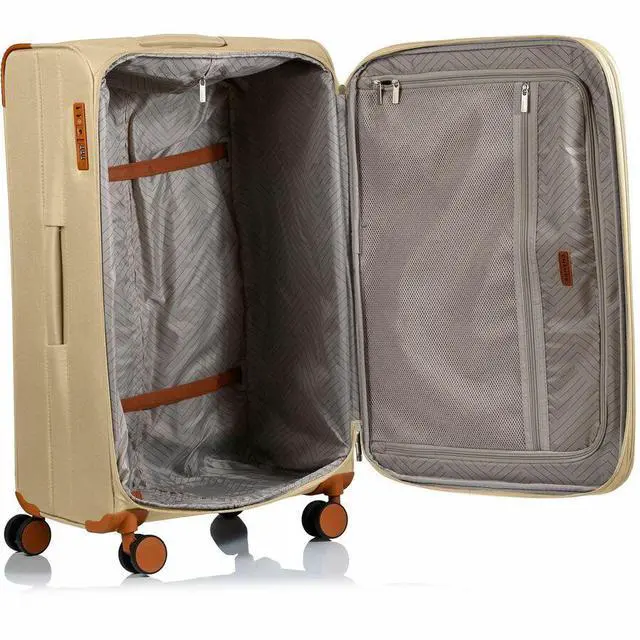 Alt view image 3 of 14 - CHAMPS Classic Collection 3-piece Softside Luggage set Khaki C5010KHAKI