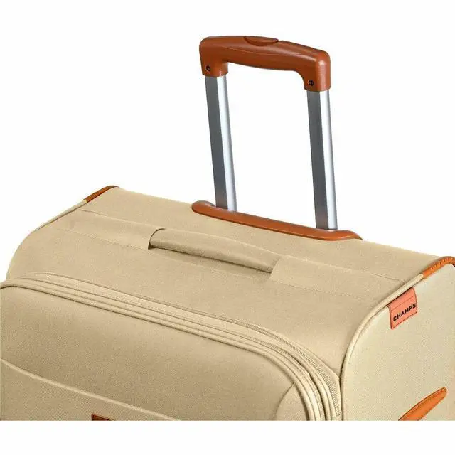 Alt view image 6 of 14 - CHAMPS Classic Collection 3-piece Softside Luggage set Khaki C5010KHAKI