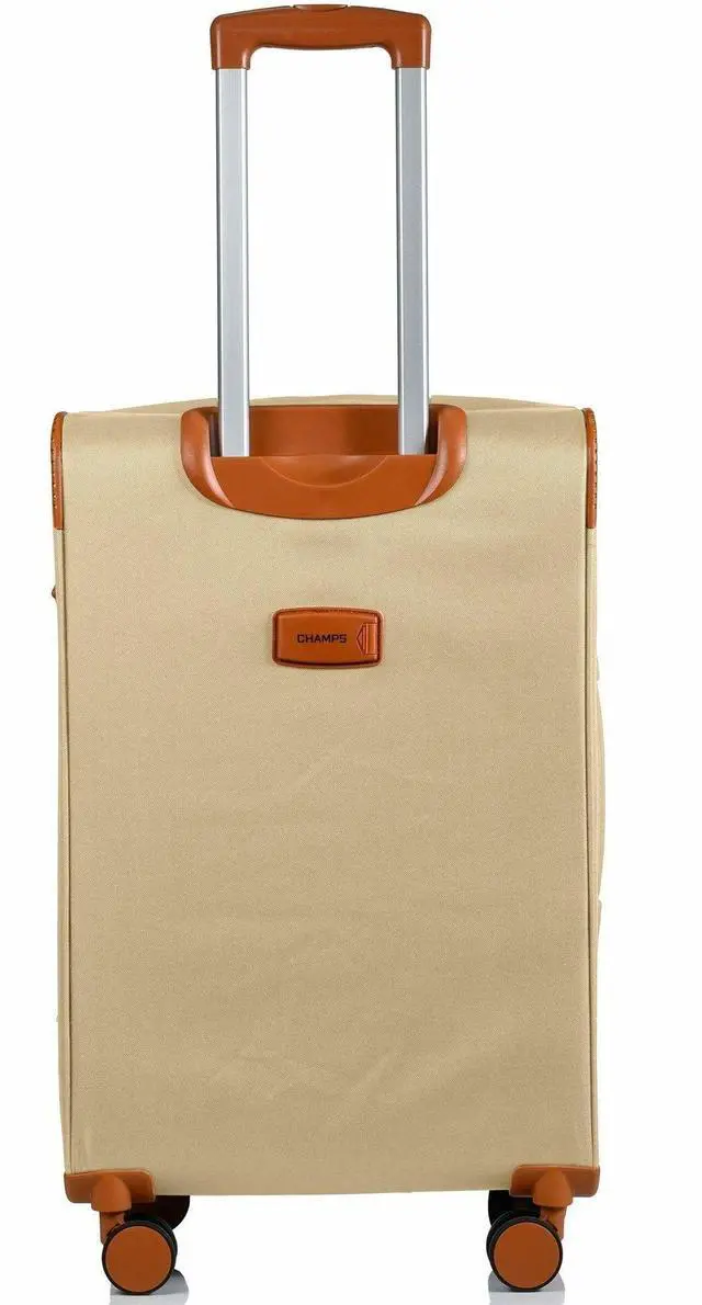 Alt view image 4 of 14 - CHAMPS Classic Collection 3-piece Softside Luggage set Khaki C5010KHAKI