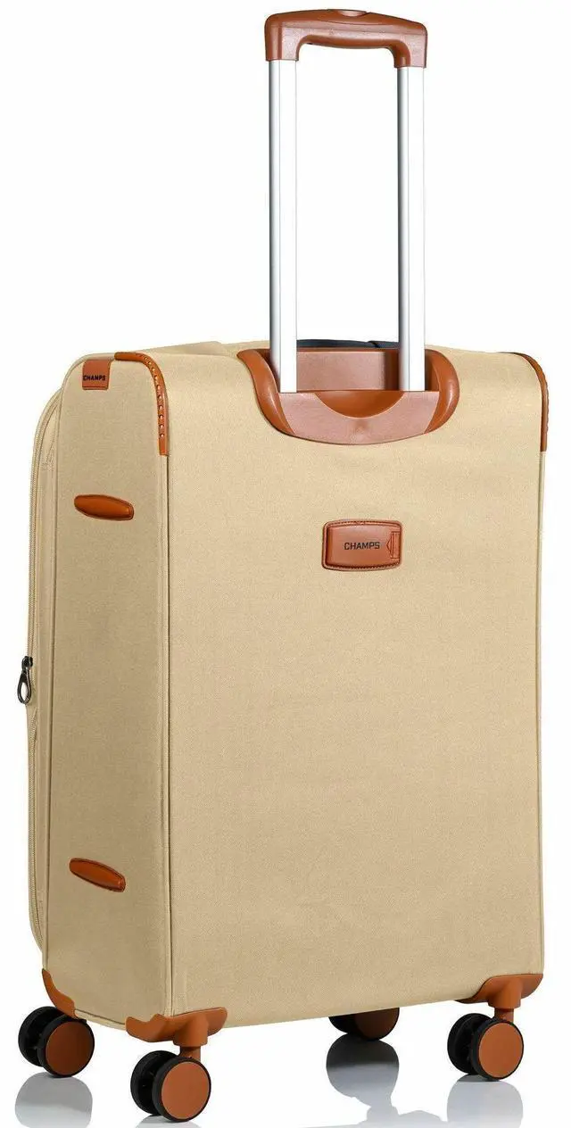 Alt view image 7 of 14 - CHAMPS Classic Collection 3-piece Softside Luggage set Khaki C5010KHAKI
