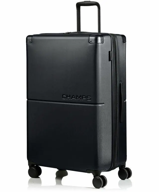 Alt view image 4 of 14 - CHAMPS Earth Collection 3-piece Hardside Luggage set Black S1034BLACK