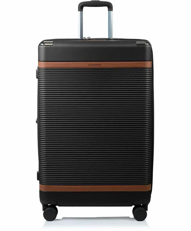 Alt view image 2 of 14 - CHAMPS Vintage III Collection 3-piece Hardside Luggage set Black S1033BLACK