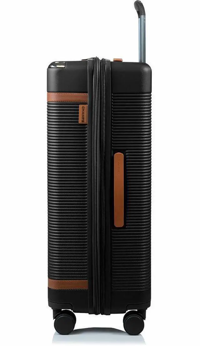 Alt view image 3 of 14 - CHAMPS Vintage III Collection 3-piece Hardside Luggage set Black S1033BLACK