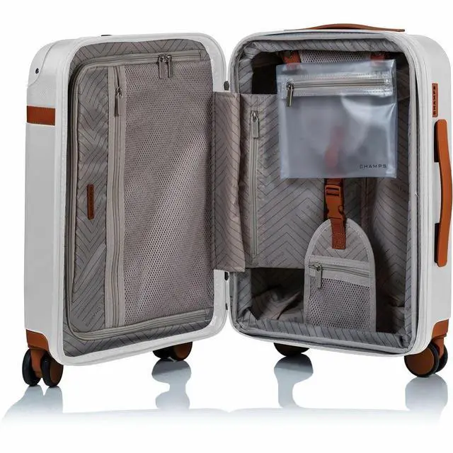 Alt view image 2 of 9 - CHAMPS Vintage Collection Hardside Carry-on Ivory S1016CIVORY