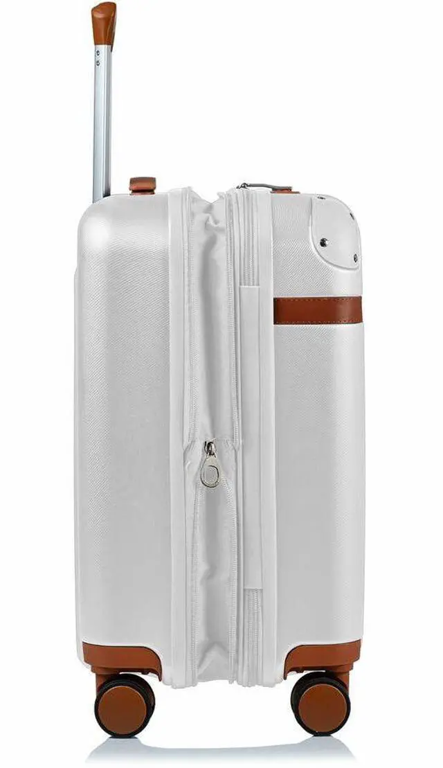 Alt view image 6 of 9 - CHAMPS Vintage Collection Hardside Carry-on Ivory S1016CIVORY