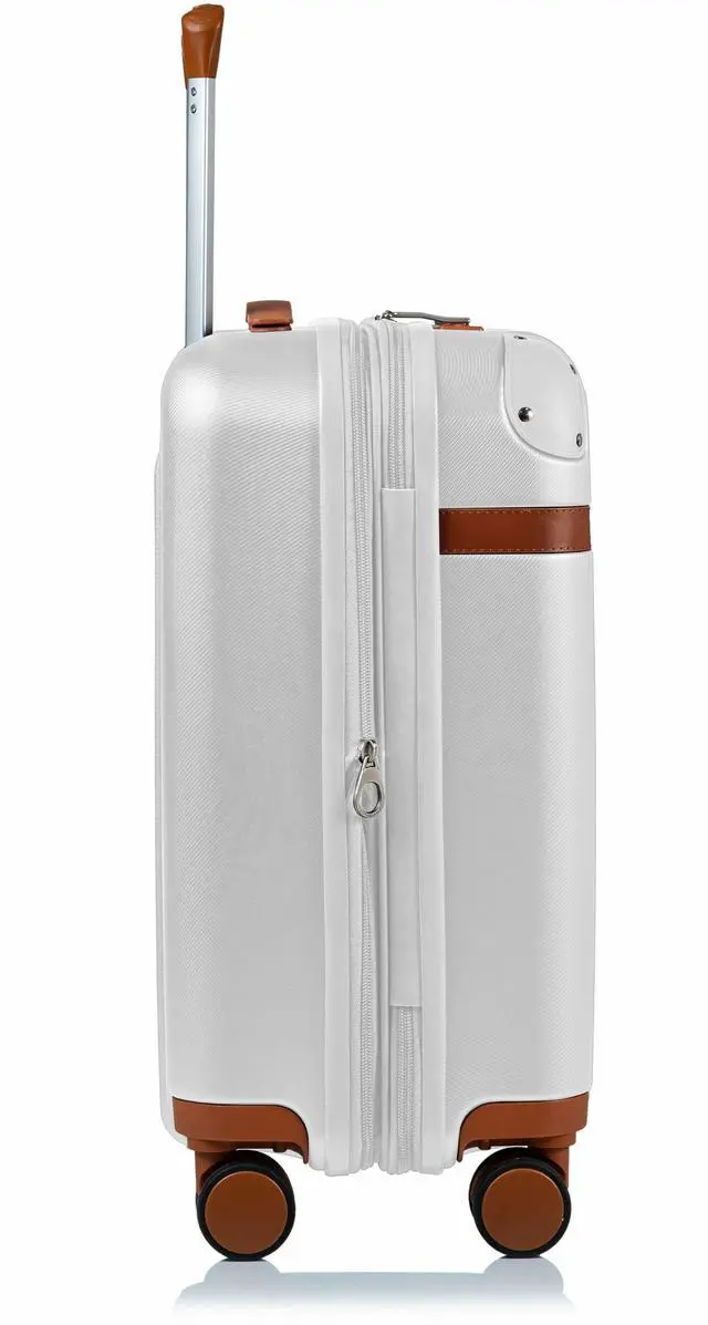 Alt view image 4 of 9 - CHAMPS Vintage Collection Hardside Carry-on Ivory S1016CIVORY