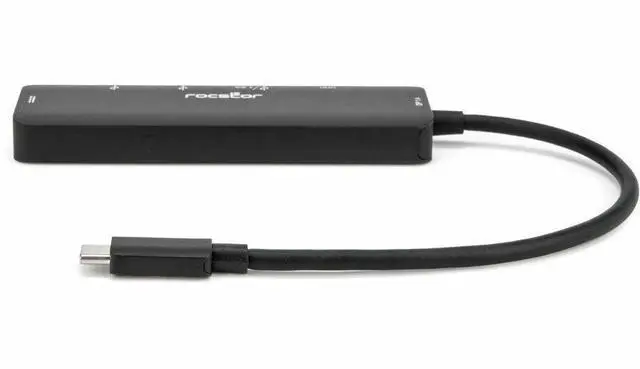 Alt view image 5 of 9 - Rocstor Type-C to HDMI/USB-Ax3/Type-C PD Charging with DP1.4 Alt Mode - 1 x USB 3.1 Type C - Male - 1 x HDMI Digital Audio/Video - Female, 3 x USB 3.1 Type A - Female, 1 x USB 3.1 Type C - Female - 38