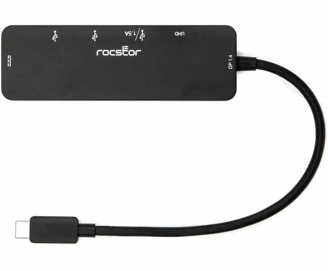 Alt view image 6 of 9 - Rocstor Type-C to HDMI/USB-Ax3/Type-C PD Charging with DP1.4 Alt Mode - 1 x USB 3.1 Type C - Male - 1 x HDMI Digital Audio/Video - Female, 3 x USB 3.1 Type A - Female, 1 x USB 3.1 Type C - Female - 38