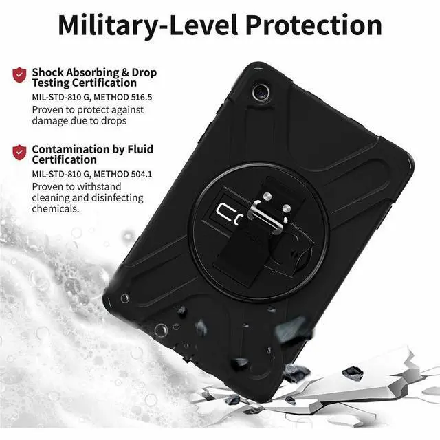 Alt view image 3 of 8 - CODi Rugged Carrying Case - For 11" Samsung Galaxy Tab A9+ Tablet - Drop Resistant, Shock Absorbing - Shoulder Strap & Hand Strap