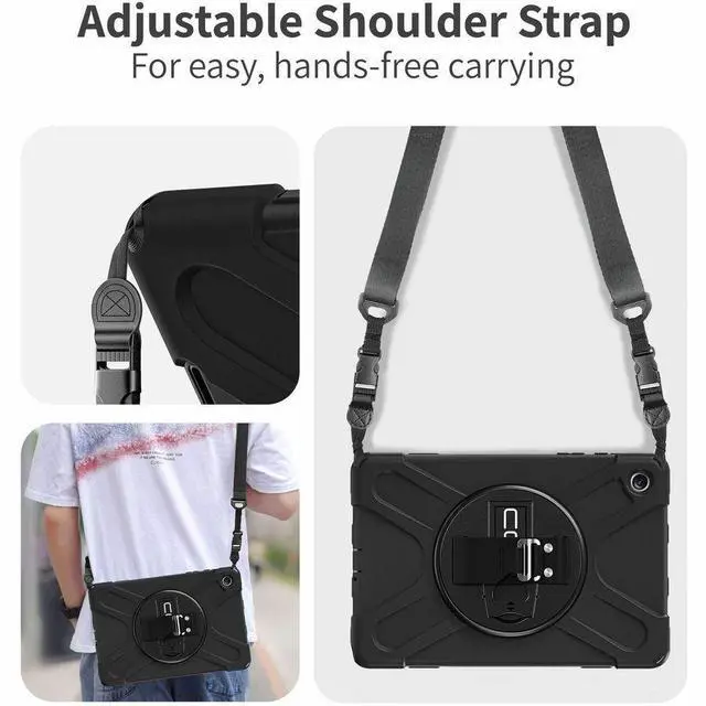 Alt view image 5 of 8 - CODi Rugged Carrying Case - For 11" Samsung Galaxy Tab A9+ Tablet - Drop Resistant, Shock Absorbing - Shoulder Strap & Hand Strap