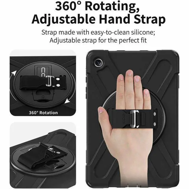 Alt view image 2 of 8 - CODi Rugged Carrying Case - For 11" Samsung Galaxy Tab A9+ Tablet - Drop Resistant, Shock Absorbing - Shoulder Strap & Hand Strap