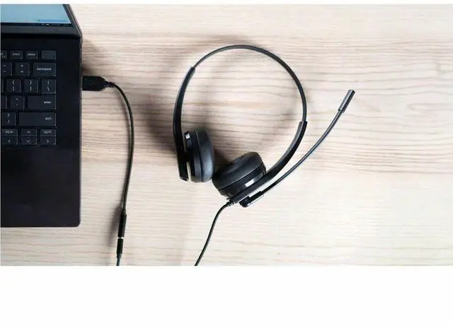 Alt view image 2 of 8 - Creative HS-230 Lightweight Headset with Noise-cancelling Mic - Stereo - USB Type A, Mini-phone (3.5mm) - Wired - 100 Hz to 20 kHz - Over-the-head, On-ear - Binaural - Circumaural - Noise Cancelling,