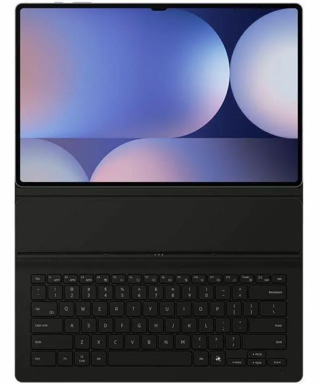 Alt view image 4 of 7 - Samsung Keyboard/Cover Case (Book Fold) Samsung Galaxy Tab S10 Ultra, Galaxy Tab S9 Ultra Tablet - Black - 8.3" Height x 12.8" Width x 0.6" Depth