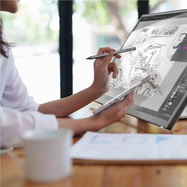Alt view image 3 of 9 - Alogic Clarity Active Stylus Pen 2 - Integrated Writing Pen - 1 - Replaceable Stylus Tip - Anodized Aluminum - Touchscreen Monitor Device Supported
