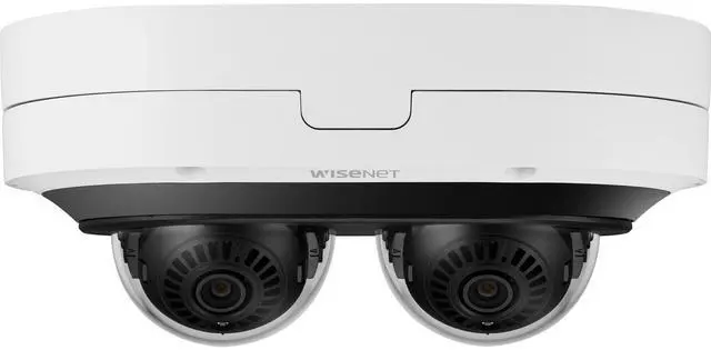 Alt view image 2 of 7 - Wisenet PNM-12082RVD 6 Megapixel Outdoor Network Camera - Color - Dome - White - TAA Compliant - 82.02 ft Infrared Night Vision - RJ-45 , micro USB Type B