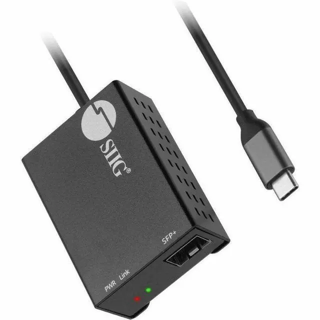 Alt view image 2 of 7 - SIIG USB-C to SFP Fiber Gigabit Ethernet Adapter - TAA compliant - USB-C to SFP Gigabit Ethernet adapter allows you to quickly add a SFP Fiber Gigabit Ethernet connection through a USB-C port on your